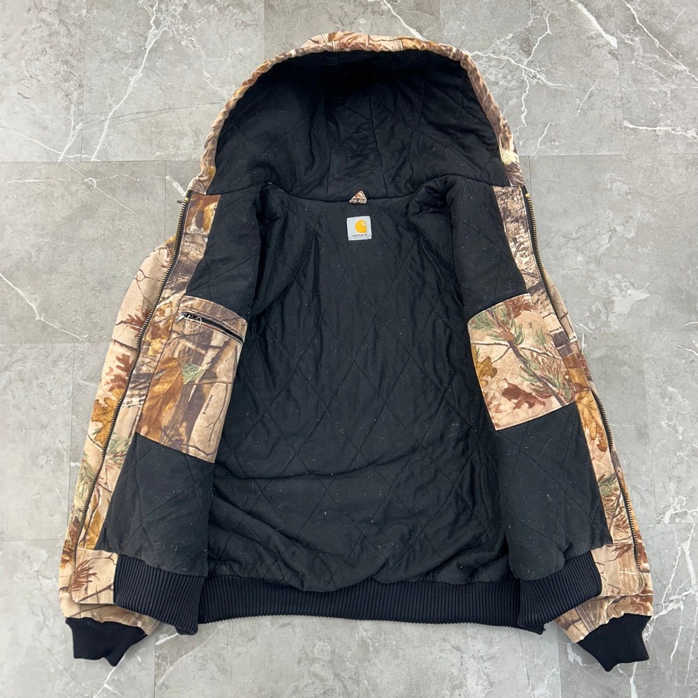 Vintage Carhartt J221 CAP Jacket Mens XL Realtree Camo Hunting Workwear Quilted - Picture 2 of 9